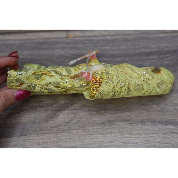 Vintage Arabian Princess Bride Tradition Dress Yellow Lace Dress Fashion Doll - Picture 6 of 13